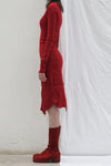 Marc Le Bihan long sleeve Stretch Dress 21911 red